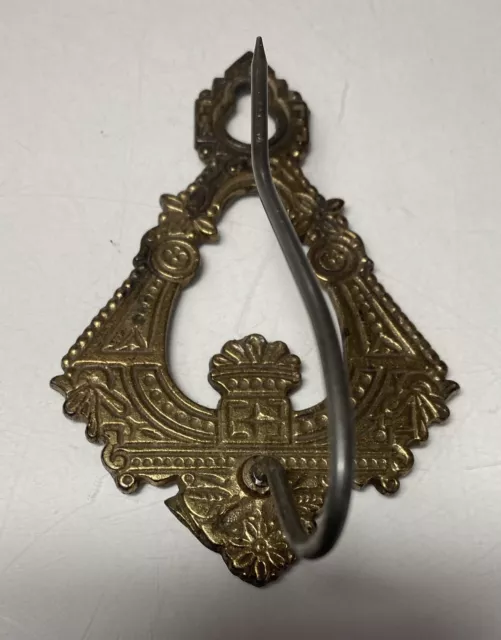 Antique Store Bill Receipt Holder Victorian Metal~ Wall Mount Hook