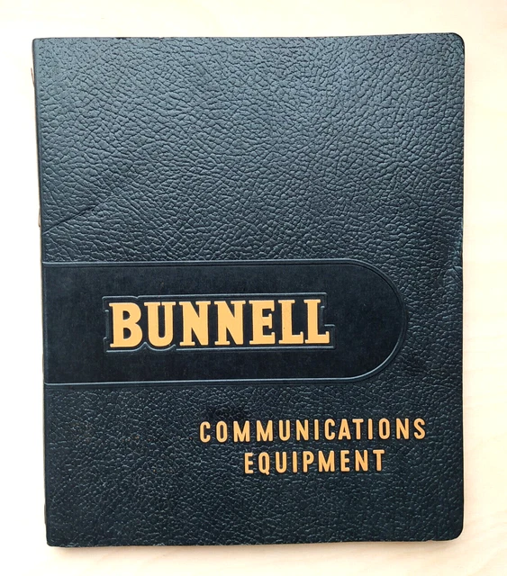 Vintage Bunnell Communication  Equipment Original  Product Catalog Folder 1946