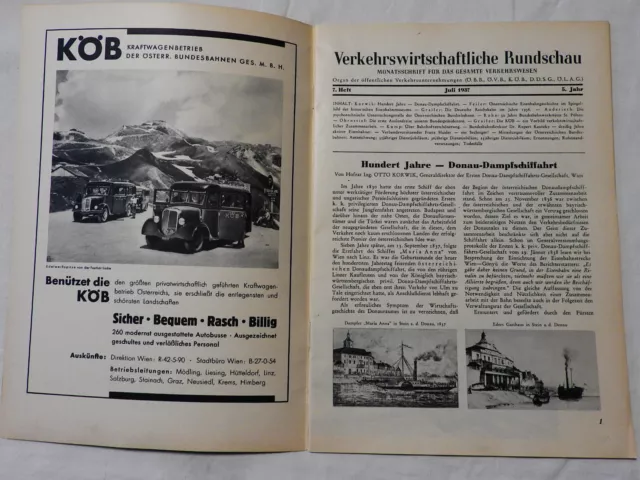 Verkehrswirtschaftliche Rundschau - Heft 7  Juli 1937 - Eisenbahn- Geschichte 2