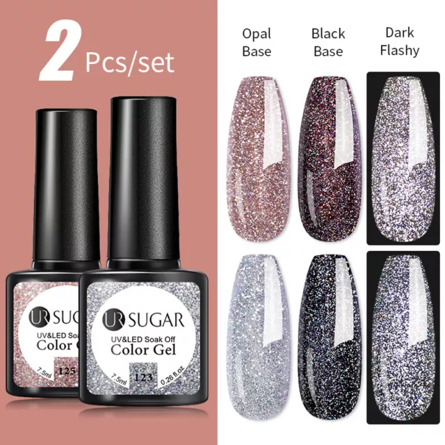 UR SUGAR Reflective Glitter UV Gel Polish Soak Off Nail Gel Shiny Party Show