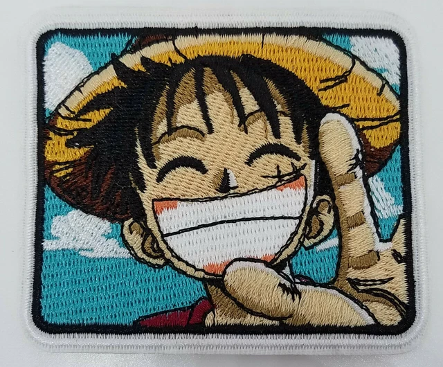 VALKYNEA Patch Brodée Luffy Gear 5 - Applique Thermocollante 8x6cm Anime