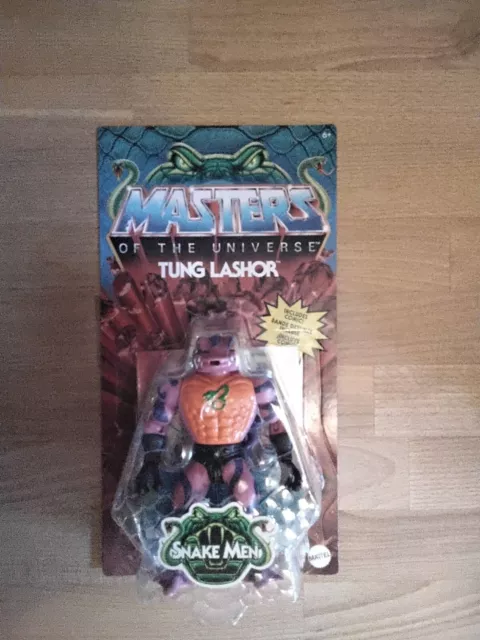 Master of the Universe Origins Tung Lashor Wave 12 Moc/OVP Unpunched Top EU Card