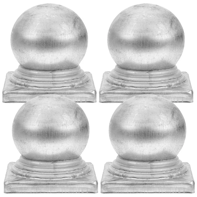 Cubierta de poste de metal para cercas de metal de hierro plateado