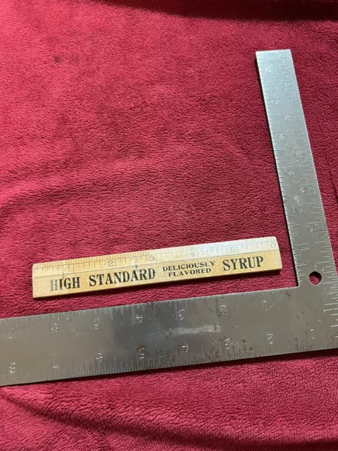 Vintage 6” Old Mammy Molasses Wood Ruler, High Standard Syrup from St. Paul, MN.