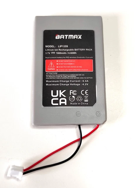 4 Batterie Per Controller PS3 Dualshock 3 Sixaxis LIP1859 LIP1359 - 1800 MAh