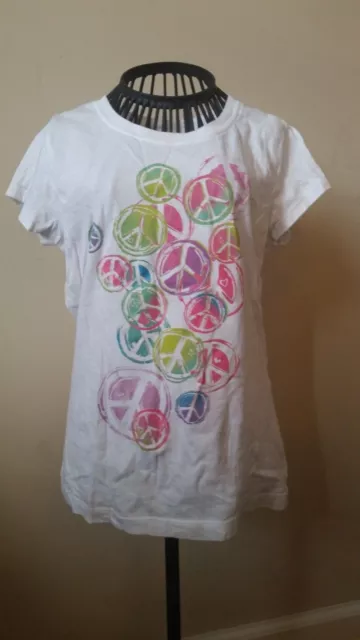 Girls Size 5/6 Children's Place Peace Sign T-Shirt