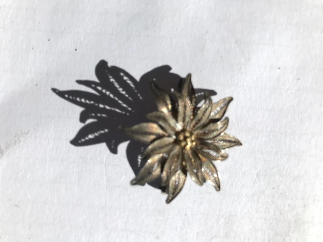 Broche Ancienne En Argent 935, Feuille Filigranée, 3,35g, 4,5x1,7cm - Neuf Sans Emballage