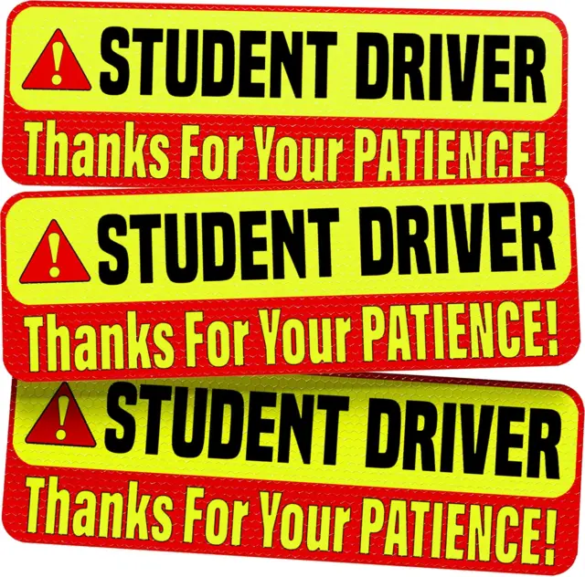 New Driver Car Magnet Sticker Signs - Essential Student Driver Magnets for Bu...