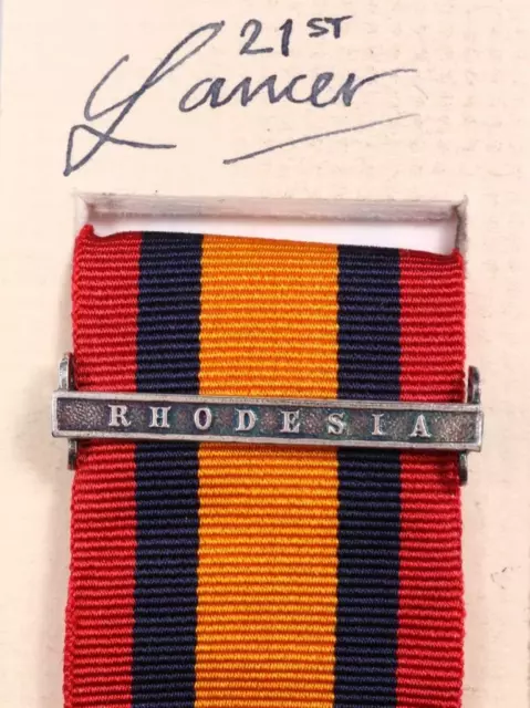 Qsa Queens South Africa Medal Ribbon Bar Clasp Rhodesia Boer War Campaign