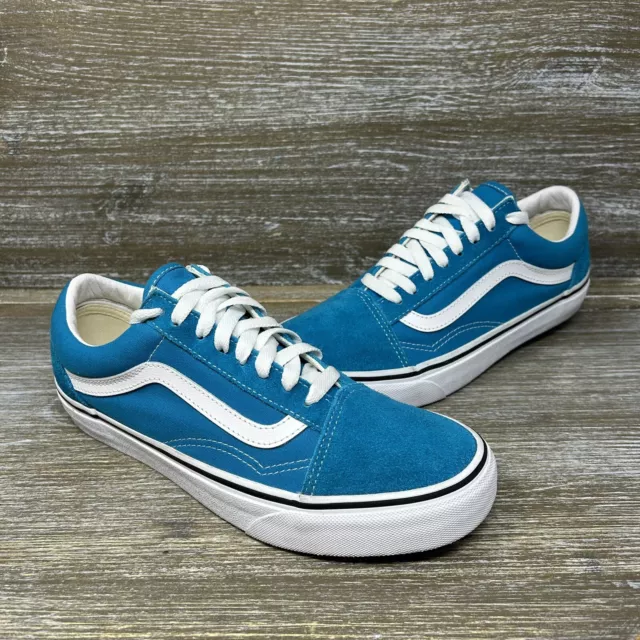 Vans Old Skool Low Suede Skateboarding Shoes Blue Womens Size 8.5 WORN ONCE