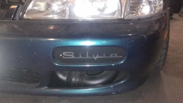 S14 (1995-1998) Zenki Stock Bumper Turn Signal Metal Cover Set Pair: Silvia