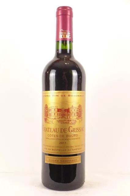 côtes de bourg château de grissac cuvée geoffrey (une bouteille de vin) 2011