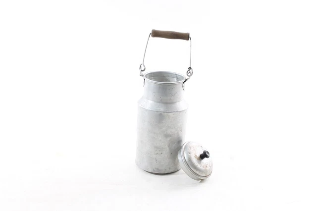 Antiguo Jarra de Leche Milchkübel con Mango Vintage Decoración Maceta