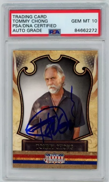 Tommy Chong Signed 2011 Panini Americana Card *That 70's Show PSA GEM MT 10 AUTO