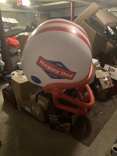 Happy Dad Inflatable Football Helmet Stands About 3 Feet Tall