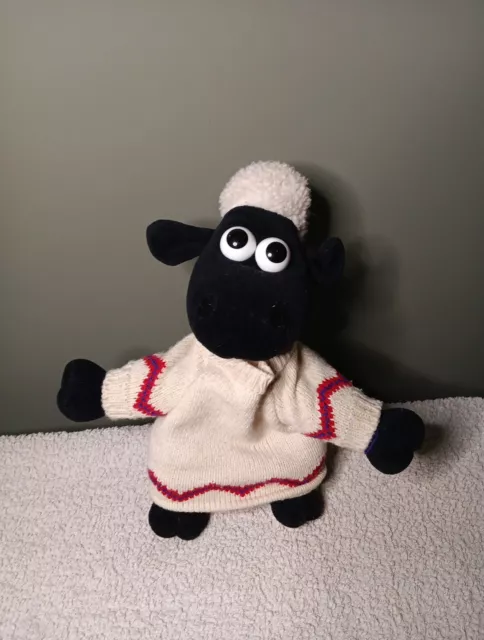 Shaun The Sheep Vintage 1989 Soft Toy Plush In Jumper Sweater By Born To Play