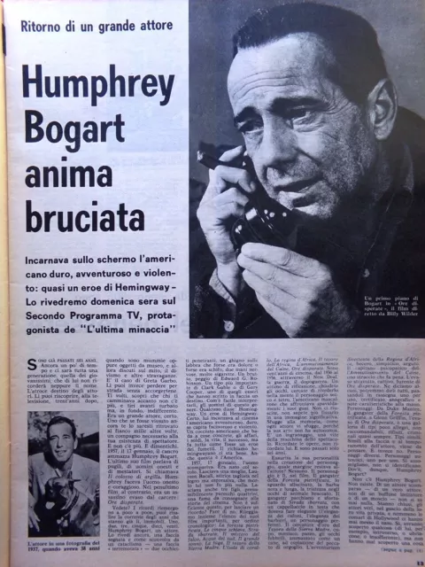 Radiocorriere TV del 17 Marzo 1963 Gassman Nehru Humprey Bogart Stoppa Mascagni 2