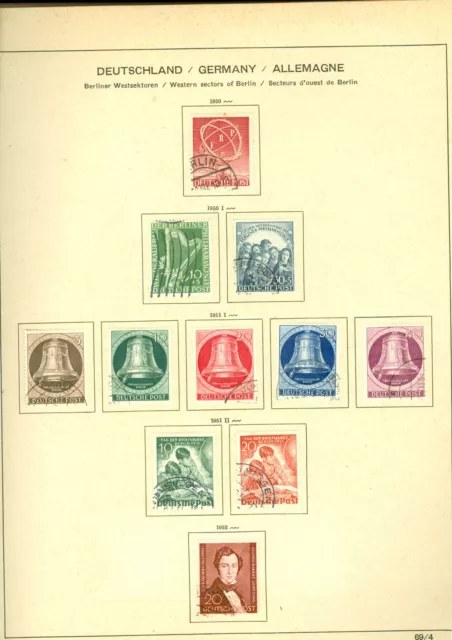 Briefmarken, Berlin, gestempelte kpl. Sammlung von 50 bis Ende