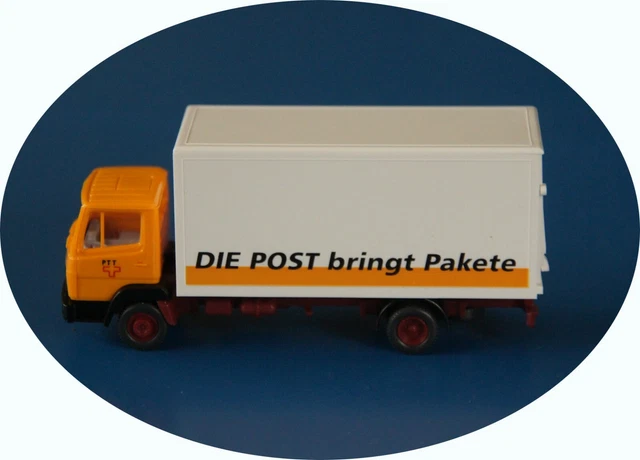 Wiking 55204 - Mercedes-Benz 814 2a Ko-Lkw PTT Schweiz Die Post bringt Pa , 1:87