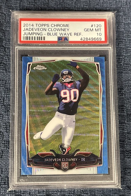 2014 Topps Chrome Jadeveon Clowney Blue Wave Refractor #120 Rookie PSA 10 GEM MT