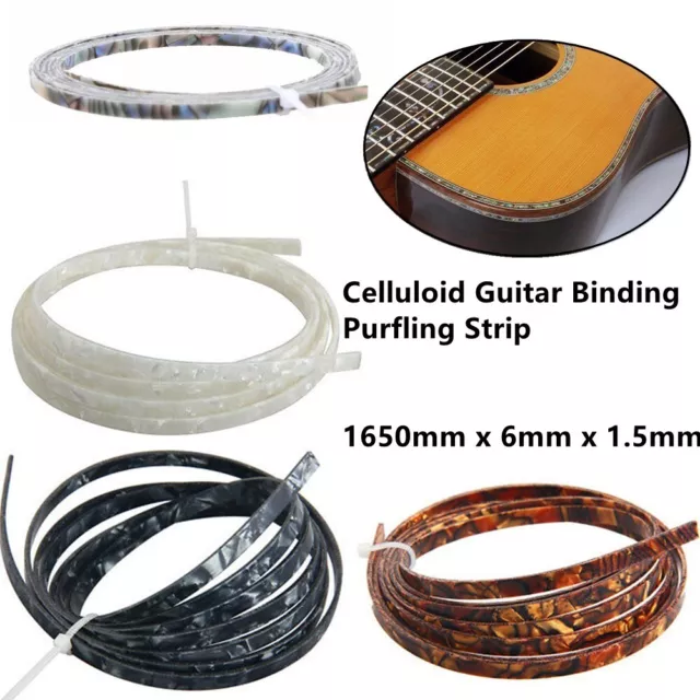 Gorgeous Guitar Purfling Strip for Body Binding | 1650mm x 6mm | Celluloid