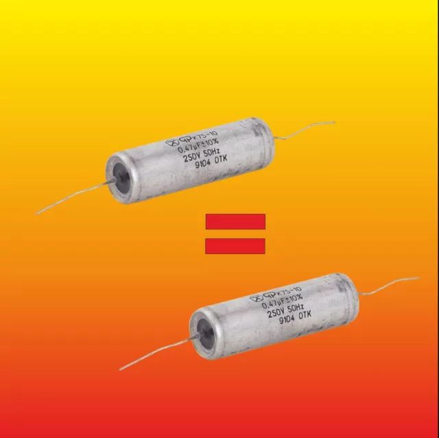 0.47uF 250V MATCHED RUSSIAN HYBRID PAPER IN OIL PIO AUDIO CAPACITORS K75-10