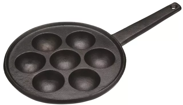 Kitchen Craft Cast Iron Danish Aebleskiver Round Ball Pancake Making Pan