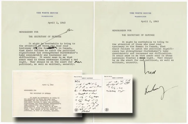 Kennedy, John F. (1917-1963) - Important typed memorandum signed AS PRESIDENT