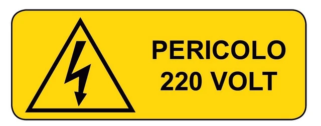 Pittogrammi di pericolo elettrico adesivi - 380 VOLT