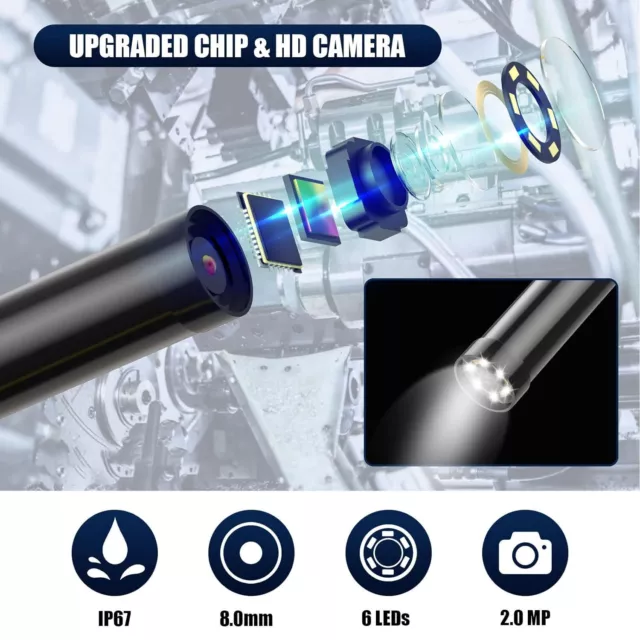 BlueFire Semi-Rigid Flexible Wireless Endoscope IP67 Waterproof WiFi Borescope 2 2