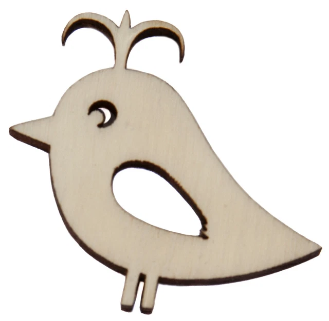 20 Uccelli In Legno Non Finiti - Ritagli Per Decorazioni Fai Da Te, Con Corda Di Canapa - Foto 13