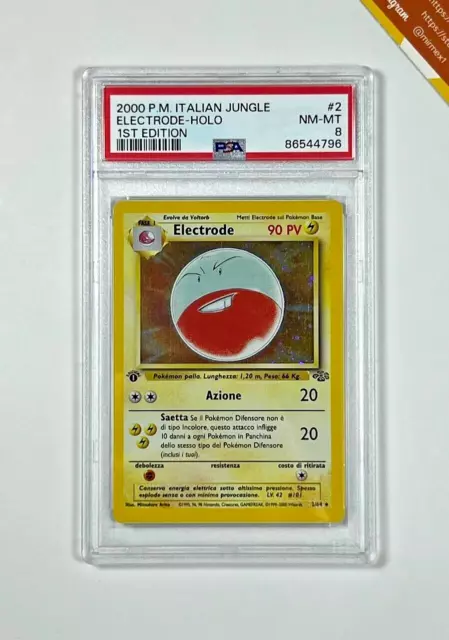 Pokemon PSA 8 Electrode #2 Holo 1st Edition Jungle 2000 Italiano