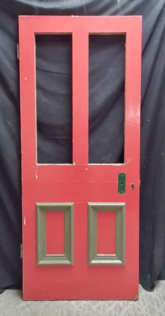RECLAIMED PAINTED PINE DOOR FOR INTERNAL / EXTERNAL USE FOR GLAZING Ref DB0708