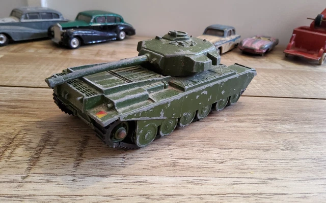 Char Chieftain Dinky Toys – Miniature Militaire Métal Vert – Occasion Vintage 1970