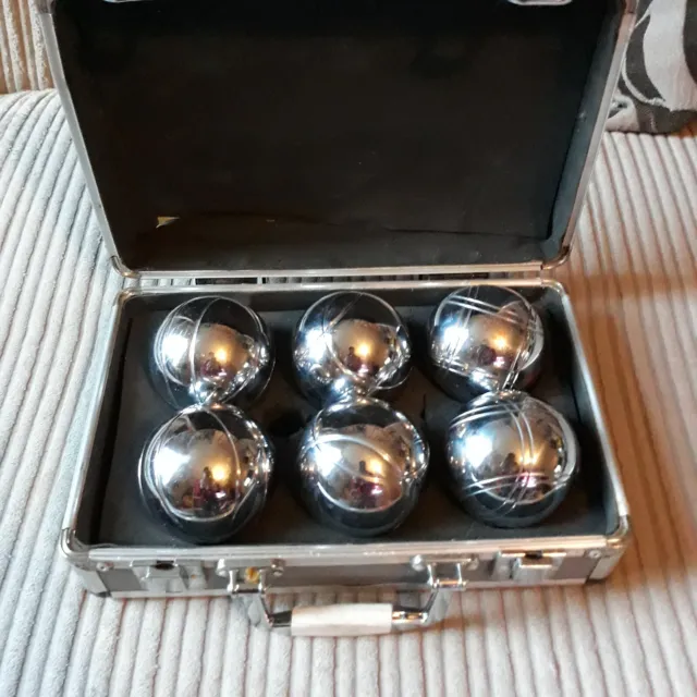 Vintage bocce Metal ball set  Lawn Bowls Set X6