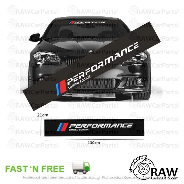 BMW E90 / E91 / M3 Sunstrip – Pre-Cut Windscreen Banner (PolyWard, Matte Black, Motorsport Style)