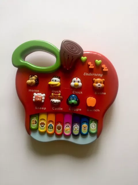 Baby Kids Music Educational intellectual Apple-shape Toy Piano Animal Farm gift