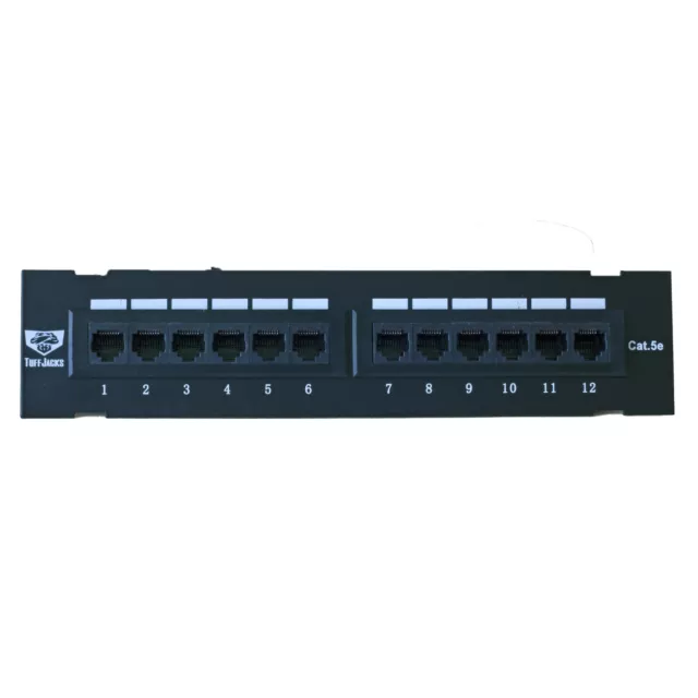 1 - Cat5E 12 Port Patch Panel- ValueLine -Ethernet Cat-5e Wall Mount- USA Seller