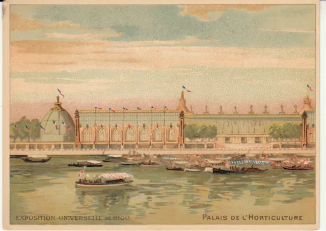 Carte PARIS expo universelle 1900 palais de L'HORTICULTURE pub A ALBERT
