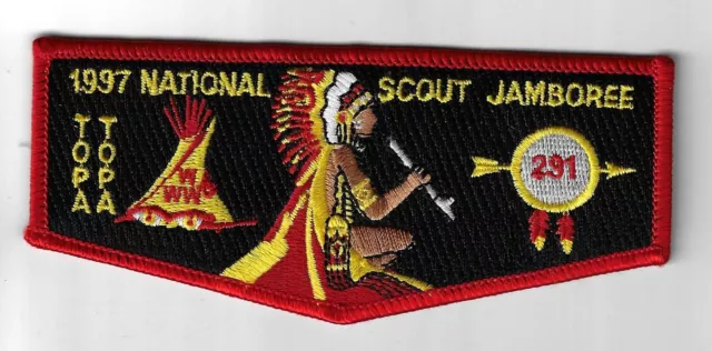 OA 291 Toap Topa 1997 National Jamboree Flap RED Bdr. [MK-5200]