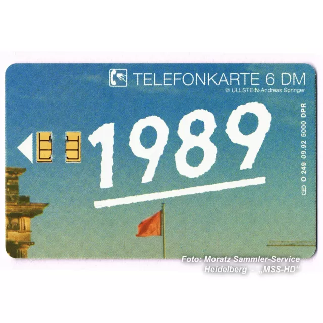 Brandenburger Tor 1989 - einzelne Telefonkarte Nr. O-249 aus Puzzle, Feld 3