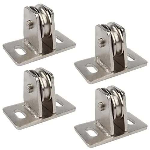 4 Pack M35 Pulley Block Carbon Steel Pulley Roller Single Bearing Silent Deta...