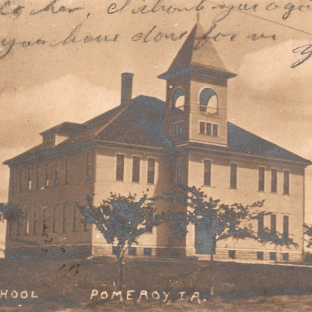 IA LADORA RARE 1907 antique RPPC real photo postcard GRAIN ELEVATOR