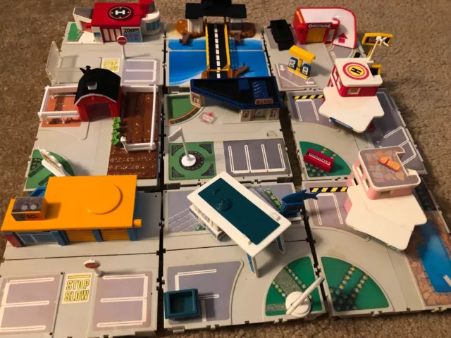 Vintage 1987 Galoob Micro Machines Travel City Playsets Lot of 9