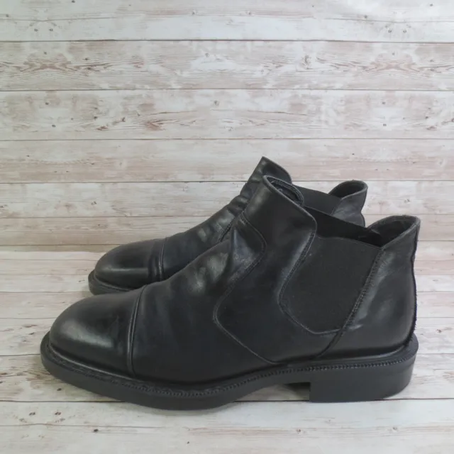 Bacco Bucci Boots Mens 12 Black Leather Boot Slip On Leather Made In Italy