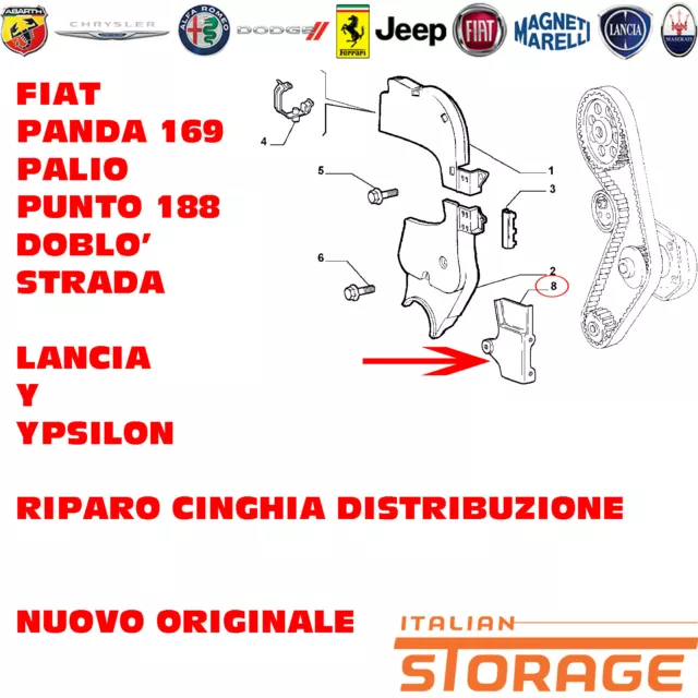 Fiat Lancia Carter Abri Courroie de Distribution Neuf Original 46782297