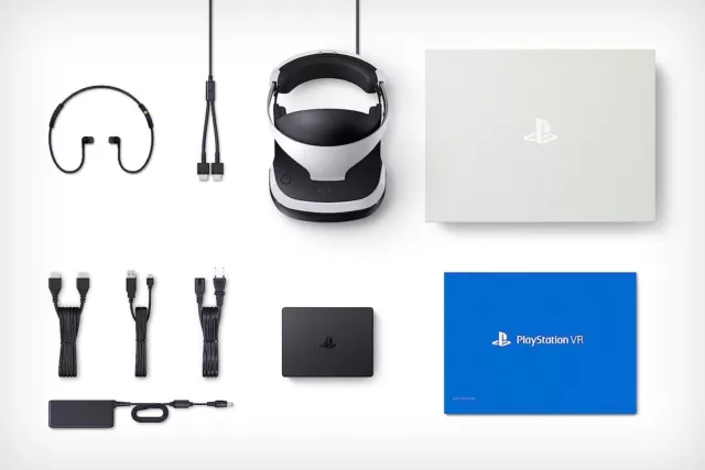 PlayStation 4 VR Headset Virtual Reality Gaming für PS4 PS5 Steuerung Weiß GUT