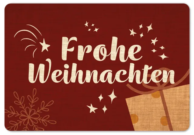 Interluxe Fußmatte 40x60 cm -  Frohe Weihnachten - Spruch Willkommen Zuhause