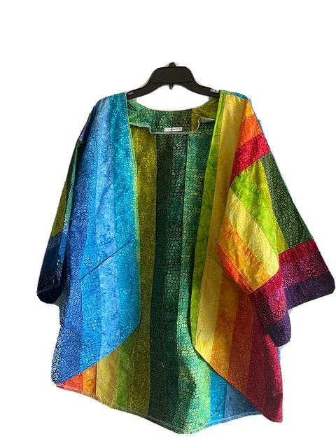 Rainbow Kimono Jacket Unisex For Pride Month Or Burning Man Men M Women L