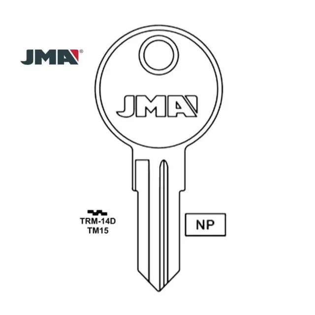 JMA Fits for 1623 Trimark Commercial Key Blank - TM15 - TRM-14D (10 Pack)